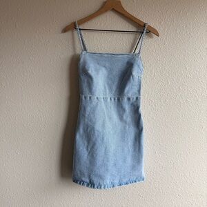 Zara blue denim mini dress size small